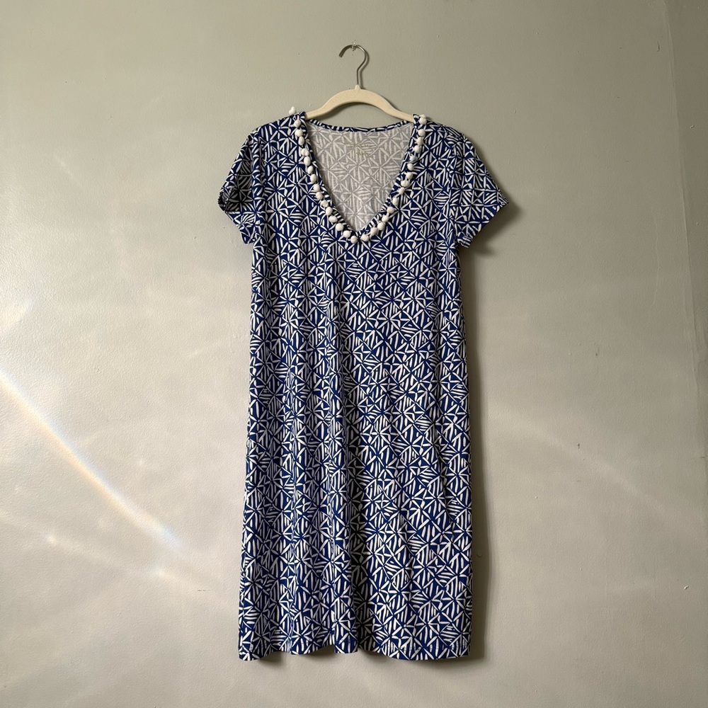 Lilly Pulitzer Etta Corsica Blue print short sleeve dress